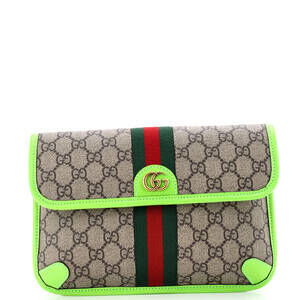 Gucci Ophidia Flap Belt Bag Gg Coated #247774G10B